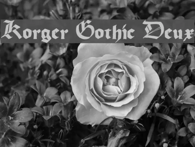 Korger Gothic Deux Font examples