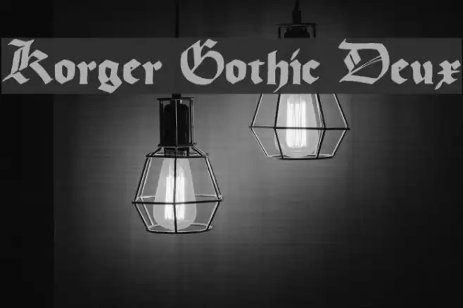 Korger Gothic Deux Font examples