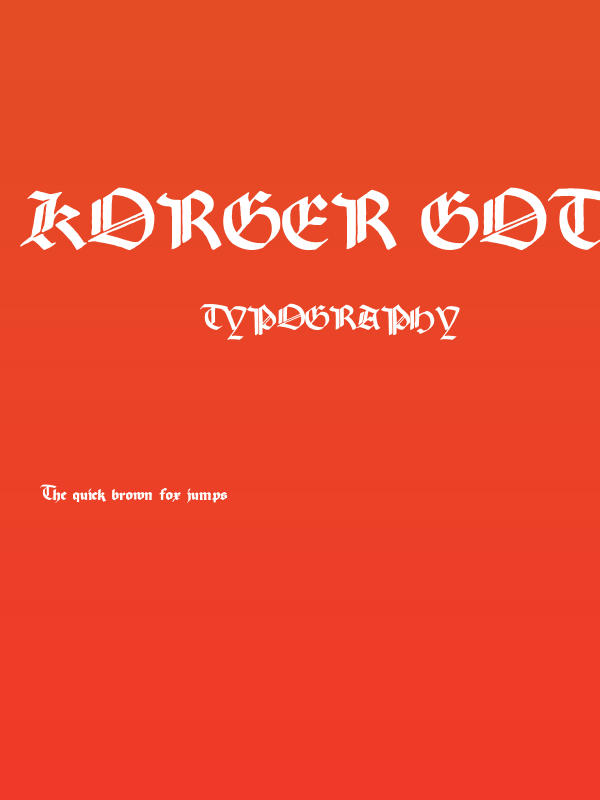 Korger Gothic Deux Poster