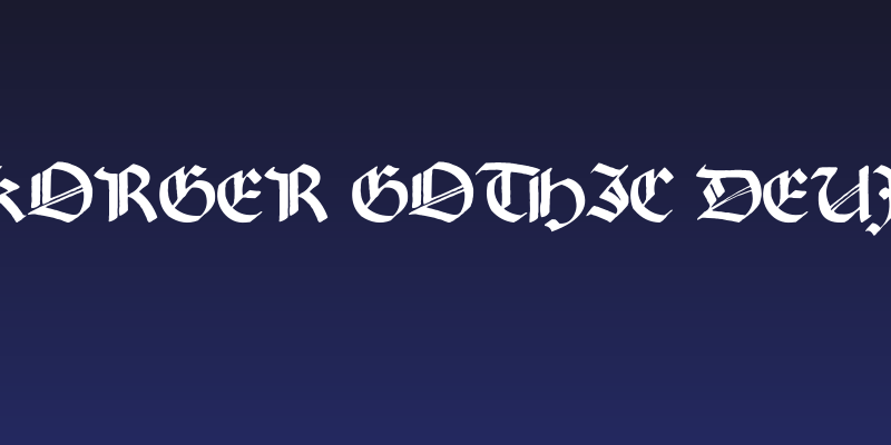 Korger Gothic Deux Social Header