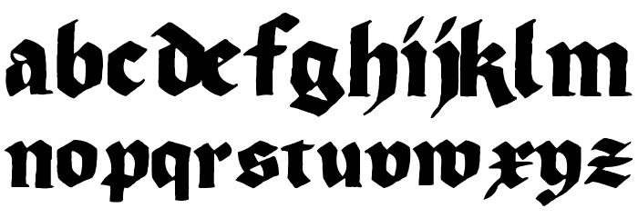 Korger Gothic Deux Font LOWERCASE