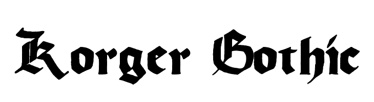 Korger Gothic  font caratteri gratis