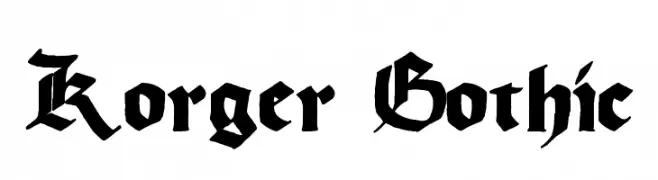 Korger Gothic  Fuentes Gratis Descargar