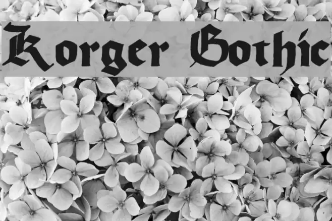 Korger Gothic Font examples