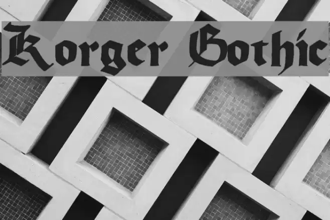 Korger Gothic Font examples
