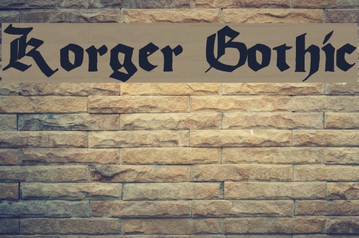 Korger Gothic Font examples