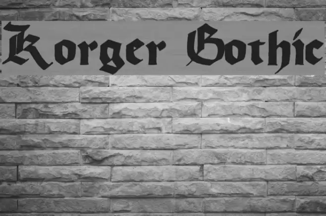 Korger Gothic Font examples