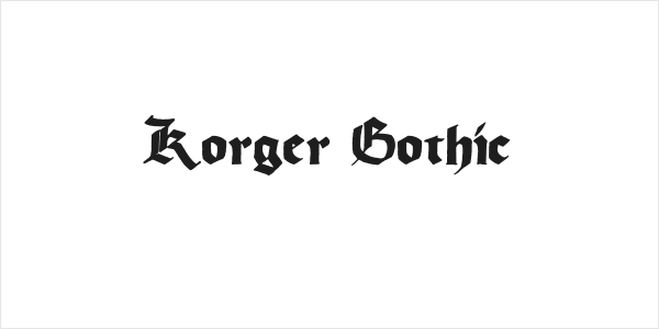 Korger Gothic Logo