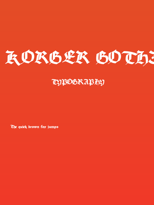 Korger Gothic Poster
