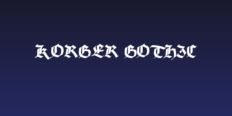 Korger Gothic Social Header