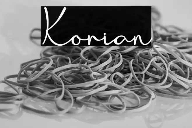 Korian Font examples