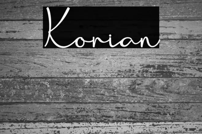 Korian Font examples