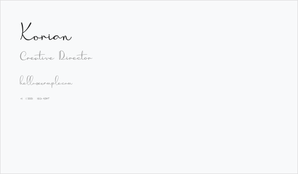 Korian Business Card