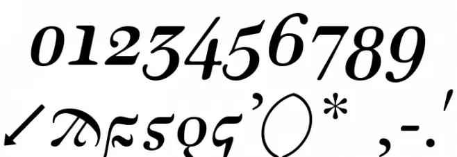 Korinthus Italic Font OTHER CHARS