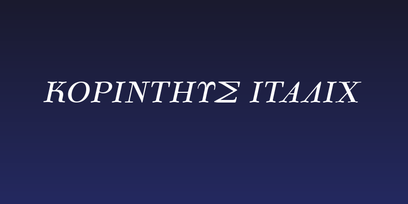 Korinthus Italic Social Header