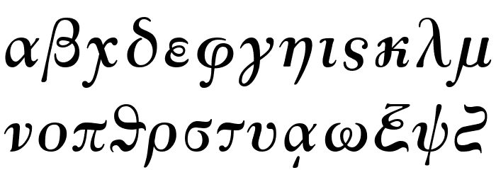 Korinthus Italic Font LOWERCASE