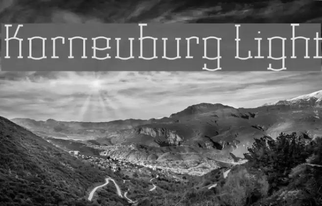 Korneuburg Light Font examples