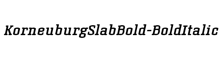KorneuburgSlabBold-BoldItalic  Frei Schriftart Herunterladen