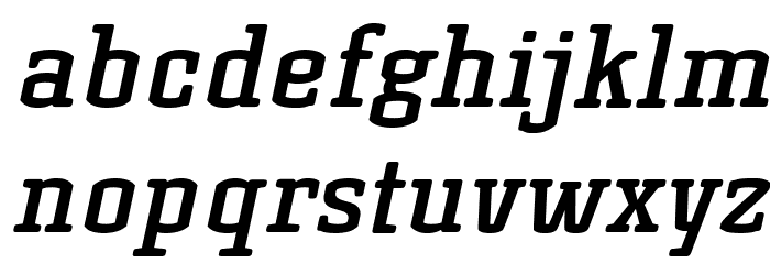 KorneuburgSlabBold-BoldItalic Font LOWERCASE