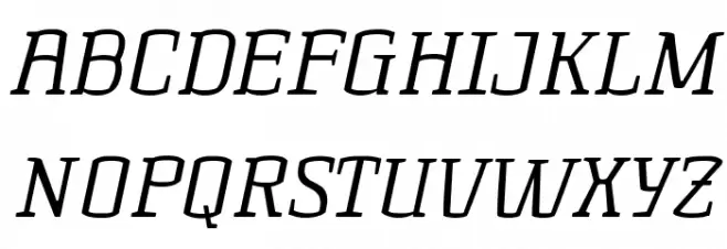 KorneuburgSlabLight-LightItalic Schriftart Groß