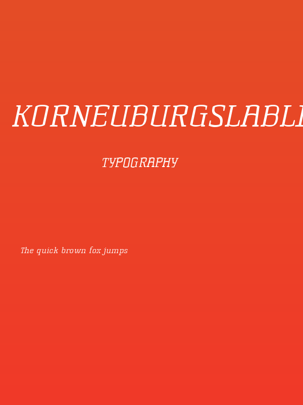 KorneuburgSlabLight-LightItalic Poster