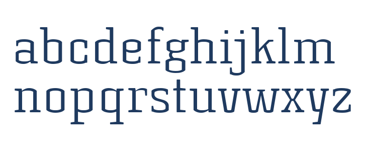 KorneuburgSlabLight-Light Lowercase