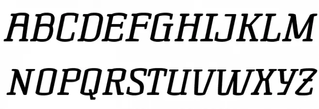 KorneuburgSlabRegular-Italic 字体 大写