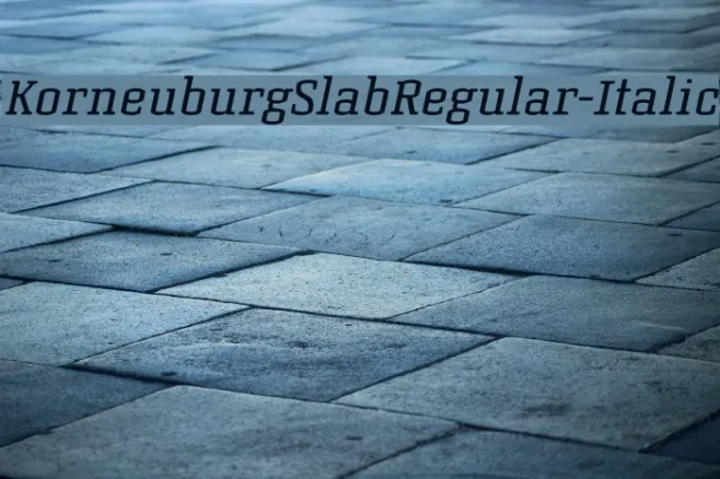 KorneuburgSlabRegular-Italic Example 1