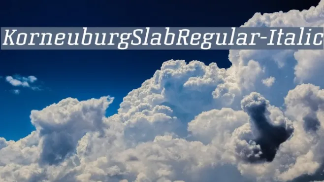 KorneuburgSlabRegular-Italic Example 2