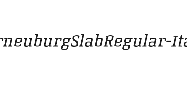 KorneuburgSlabRegular-Italic Logo