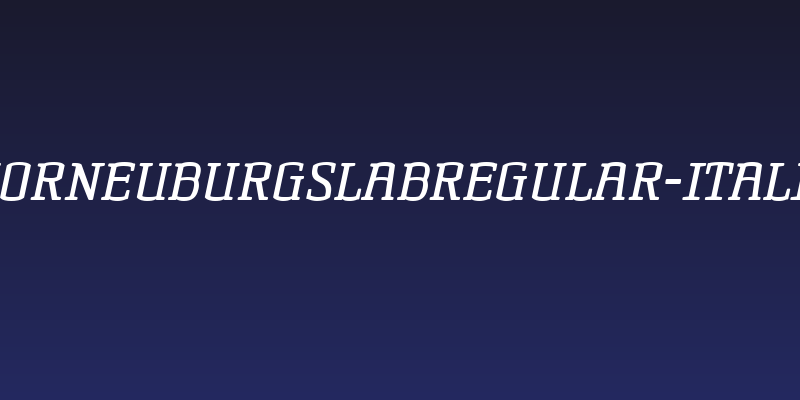 KorneuburgSlabRegular-Italic Social Header