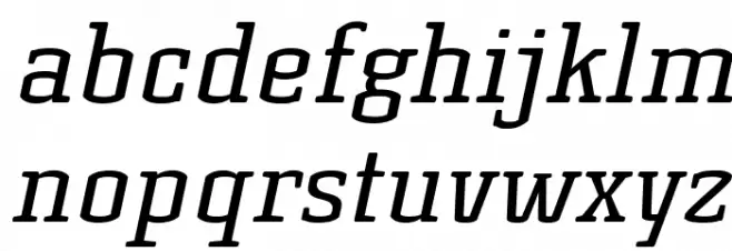 KorneuburgSlabRegular-Italic 字体 小写