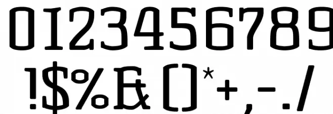 KorneuburgSlabRegular Font OTHER CHARS