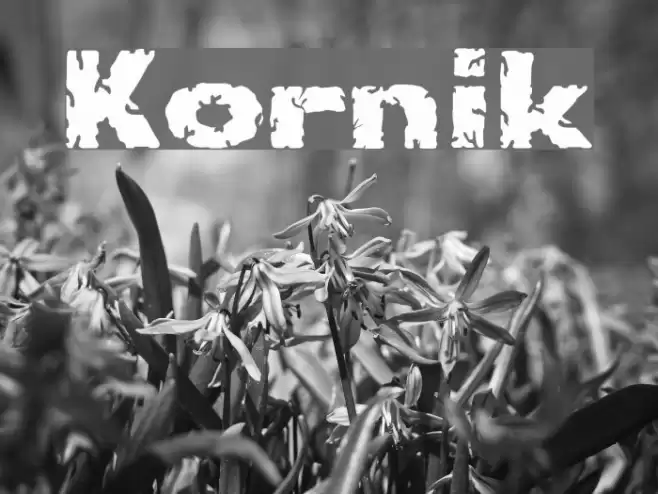Kornik フォント examples