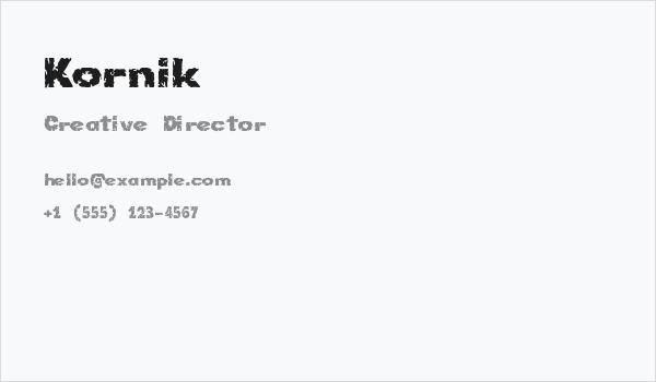 Kornik Business Card