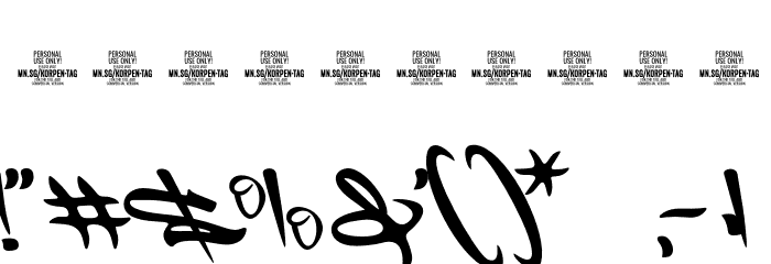 Korpen Tag PERSONAL USE Regular Font OTHER CHARS