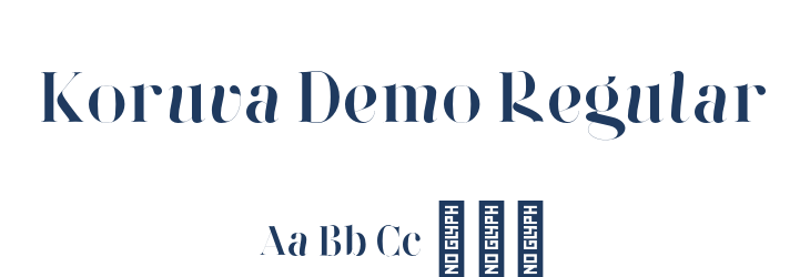 Koruva Demo Regular Font Preview