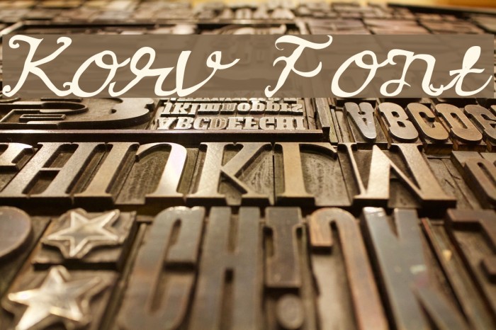 Korv Font examples