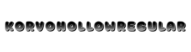 Korvo Hollow Regular  Descarca Fonturi Gratis
