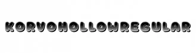 Korvo Hollow Regular  नि: शुल्क फ़ॉन्ट्स डाउनलोड