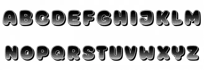 Korvo Hollow Regular フォント 大文字