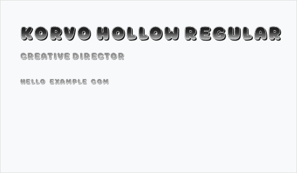 Korvo Hollow Regular Business Card
