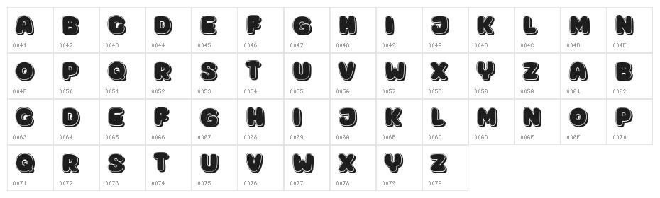 Korvo Regular Character Map