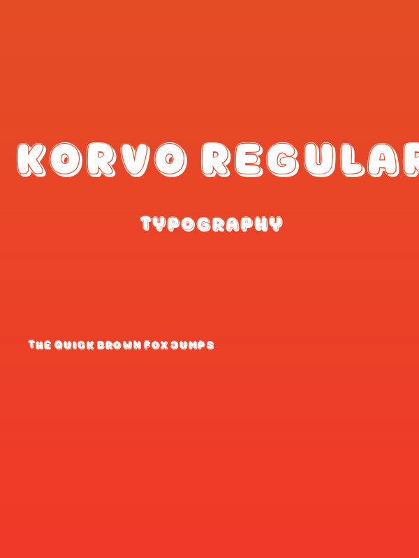 Korvo Regular Poster