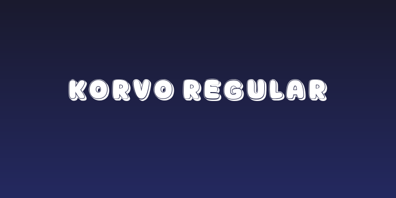 Korvo Regular Social Header