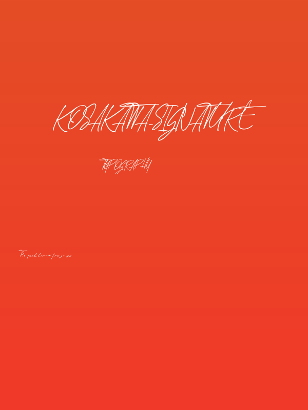 Kosakatta-Signature Poster