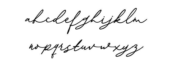 Kosakatta-Signature Font LOWERCASE