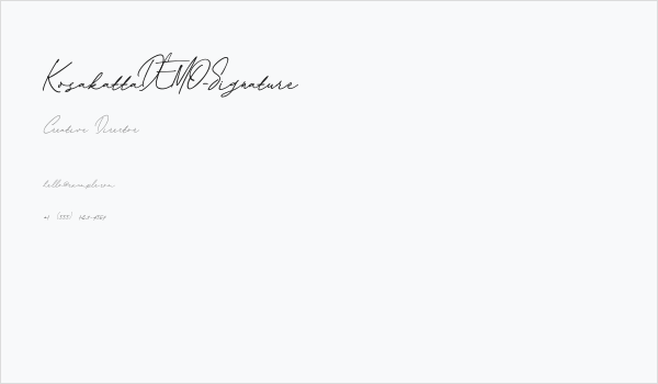 KosakattaDEMO-Signature Business Card