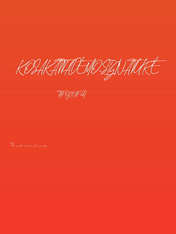 KosakattaDEMO-Signature Poster