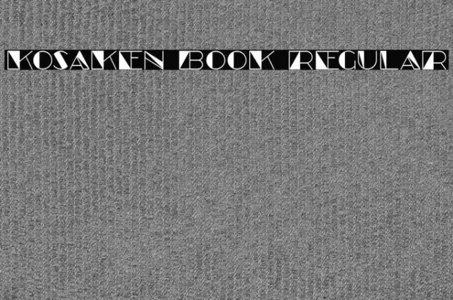 Kosaken Book Regular Font examples